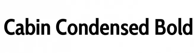 Cabin Condensed Bold  font caratteri gratis