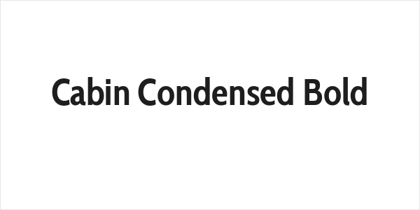 Cabin Condensed Bold Logo