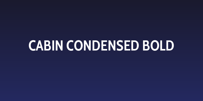 Cabin Condensed Bold Social Header