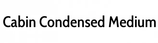 Cabin Condensed Medium  font caratteri gratis