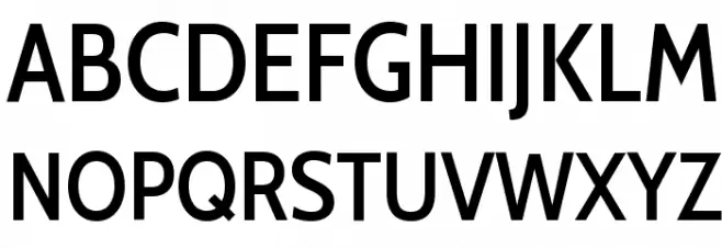 Cabin Condensed Medium 字体 大写