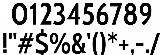 Cabin Condensed SemiBold Font OTHER CHARS