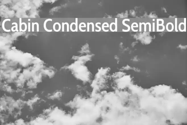Cabin Condensed SemiBold Font examples