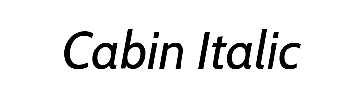 Cabin Italic Font