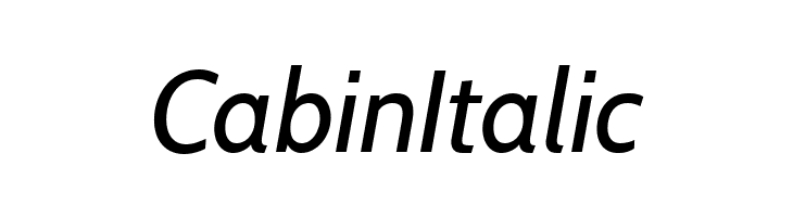 Cabin Italic  नि: शुल्क फ़ॉन्ट्स डाउनलोड