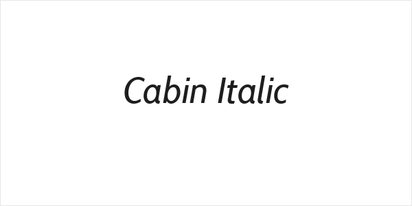 Cabin Italic Logo