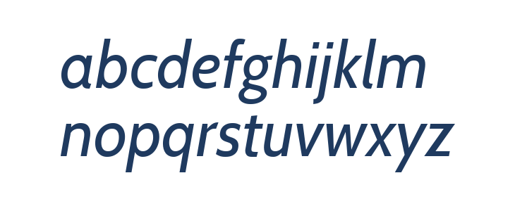 Cabin Italic Lowercase