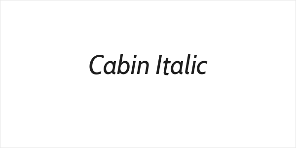 Cabin Italic Logo