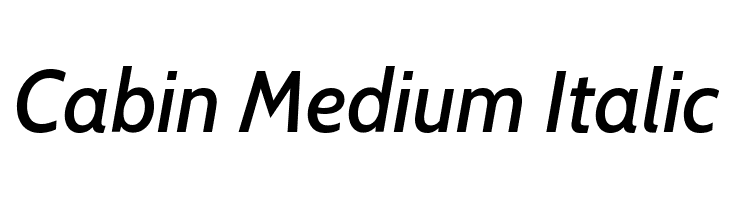Cabin Medium Italic Font