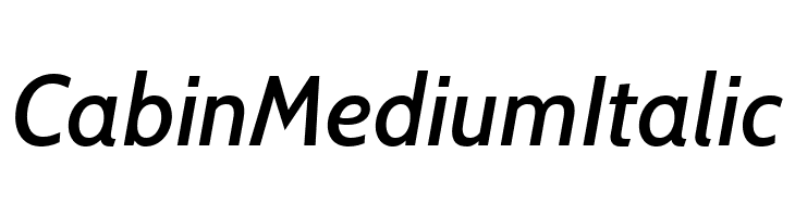 Cabin Medium Italic  Frei Schriftart Herunterladen