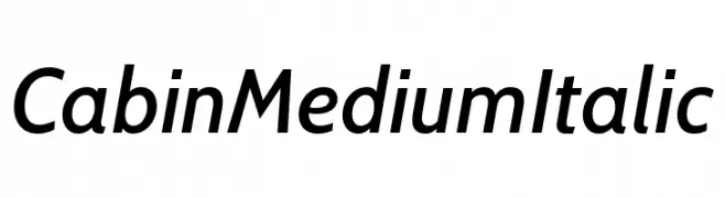 Cabin Medium Italic  नि: शुल्क फ़ॉन्ट्स डाउनलोड
