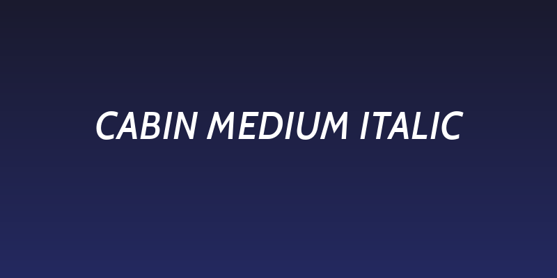 Cabin Medium Italic Social Header