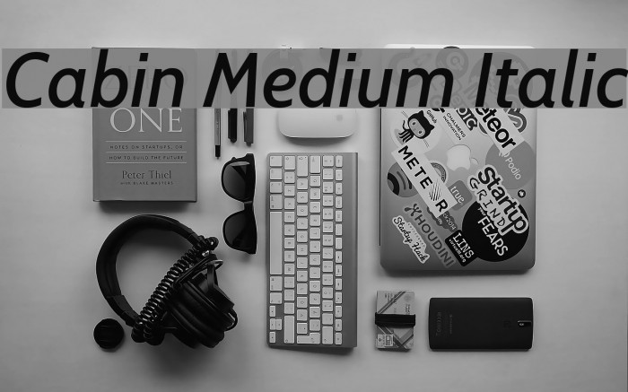 Cabin Medium Italic Font examples