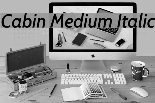 Cabin Medium Italic Font examples