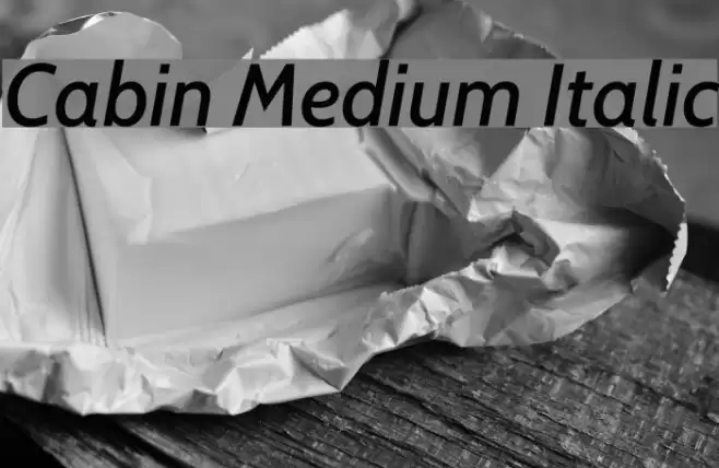 Cabin Medium Italic Font examples