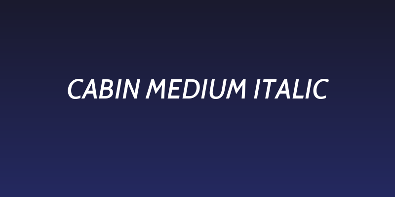 Cabin Medium Italic Social Header