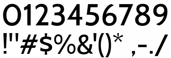 Cabin Medium Font OTHER CHARS