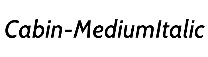 Cabin-MediumItalic Font