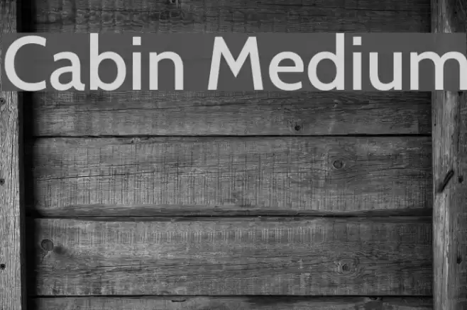 Cabin Medium Font examples