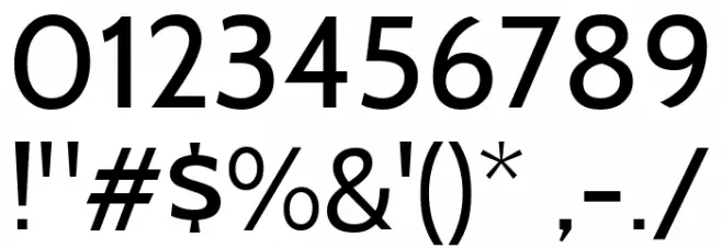 Cabin Regular Font OTHER CHARS