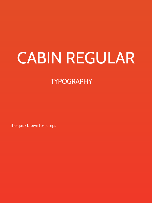 Cabin Regular Poster