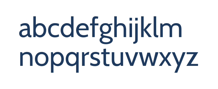 Cabin-Regular2 Lowercase