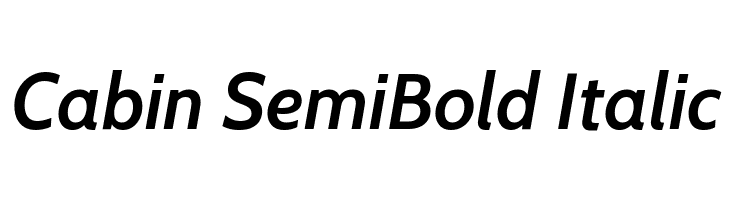 Cabin SemiBold Italic Font
