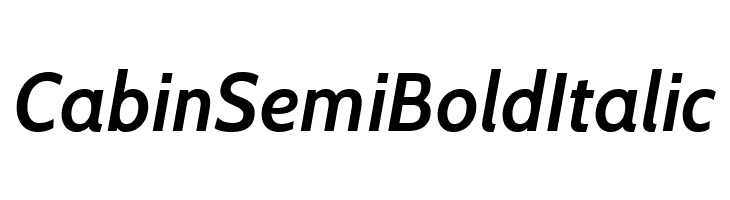 Cabin SemiBold Italic  免费字体下载