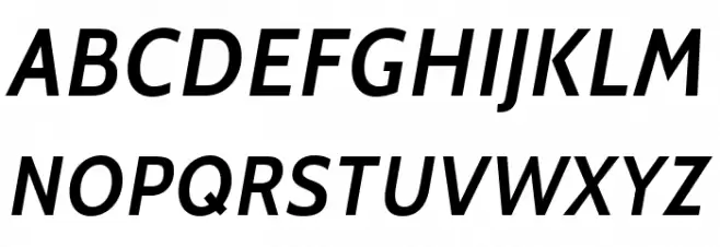 Cabin SemiBold Italic Polices MAJUSCULES