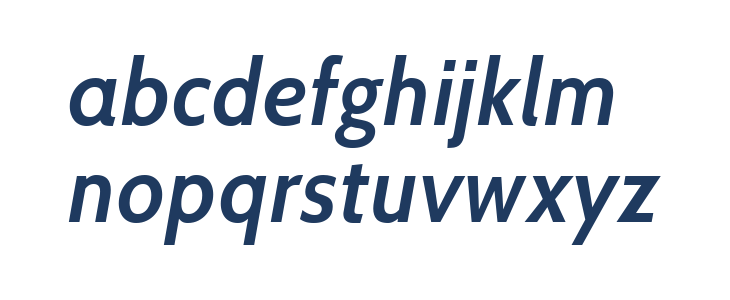 Cabin SemiBold Italic Lowercase