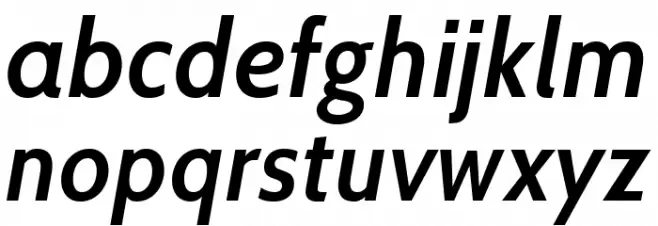 Cabin SemiBold Italic Font Litere mici