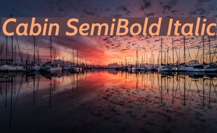 Cabin SemiBold Italic Font examples