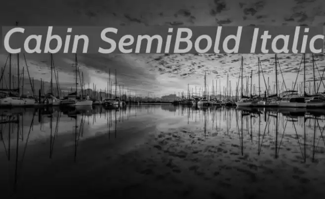 Cabin SemiBold Italic Font examples