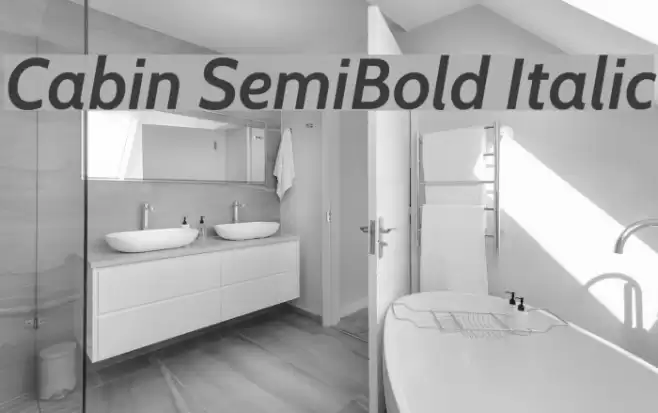 Cabin SemiBold Italic Font examples