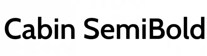 Cabin SemiBold  नि: शुल्क फ़ॉन्ट्स डाउनलोड