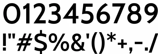 Cabin SemiBold Font OTHER CHARS