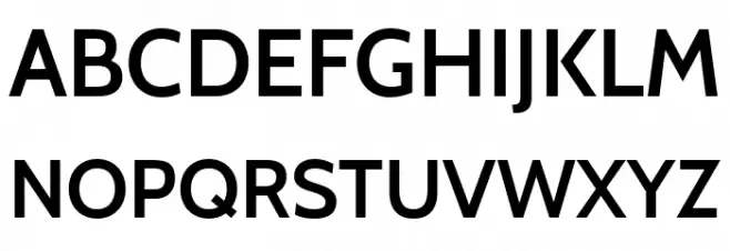 Cabin SemiBold Schriftart Groß