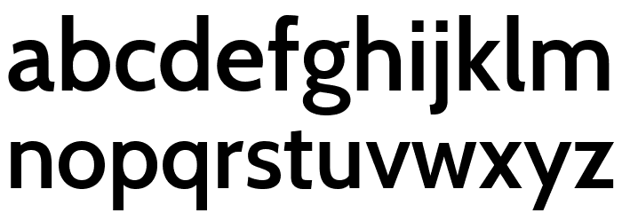 Cabin SemiBold Font LOWERCASE