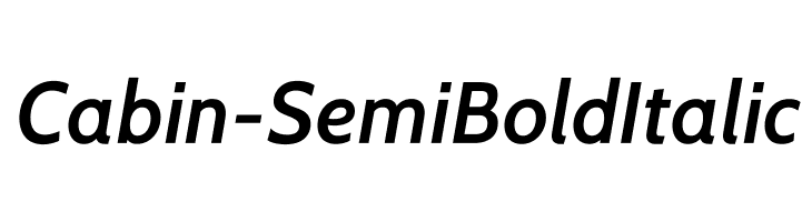 Cabin-SemiBoldItalic Font
