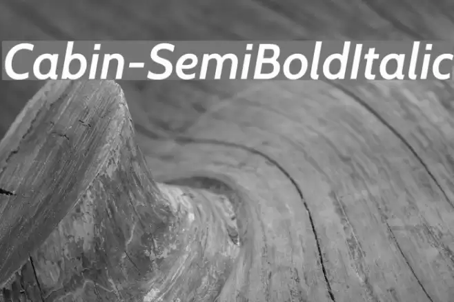 Cabin-SemiBoldItalic Fuentes examples