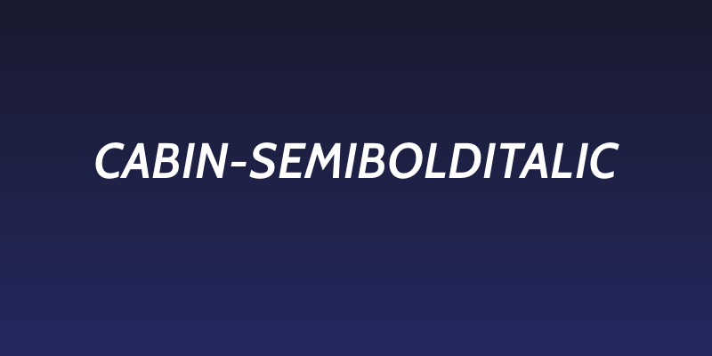 Cabin-SemiBoldItalic Social Header