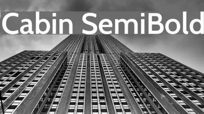 Cabin SemiBold Font examples