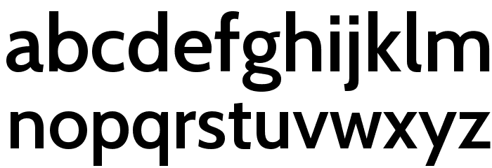 Cabin SemiBold Font LOWERCASE