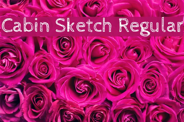 Cabin Sketch Regular Font examples