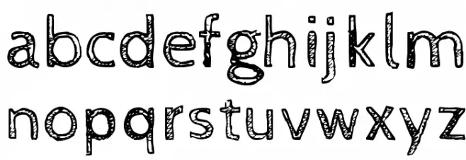 Cabin Sketch Regular Font LOWERCASE