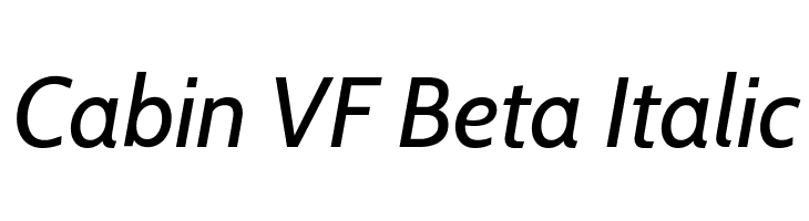 Cabin VF Beta Italic Font