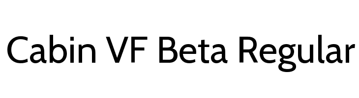 Cabin VF Beta Regular  Descarca Fonturi Gratis