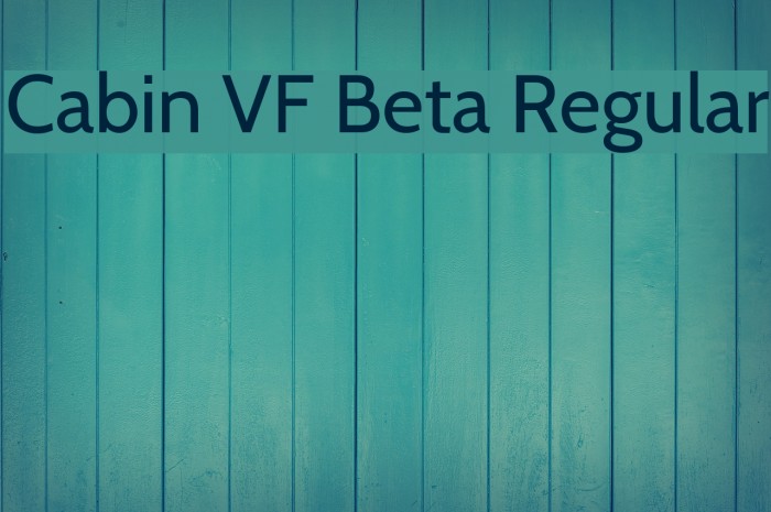 Cabin VF Beta Regular Font examples