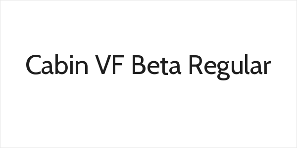 Cabin VF Beta Regular Logo
