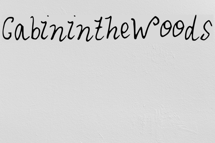 Cabin_in_the_Woods Font examples